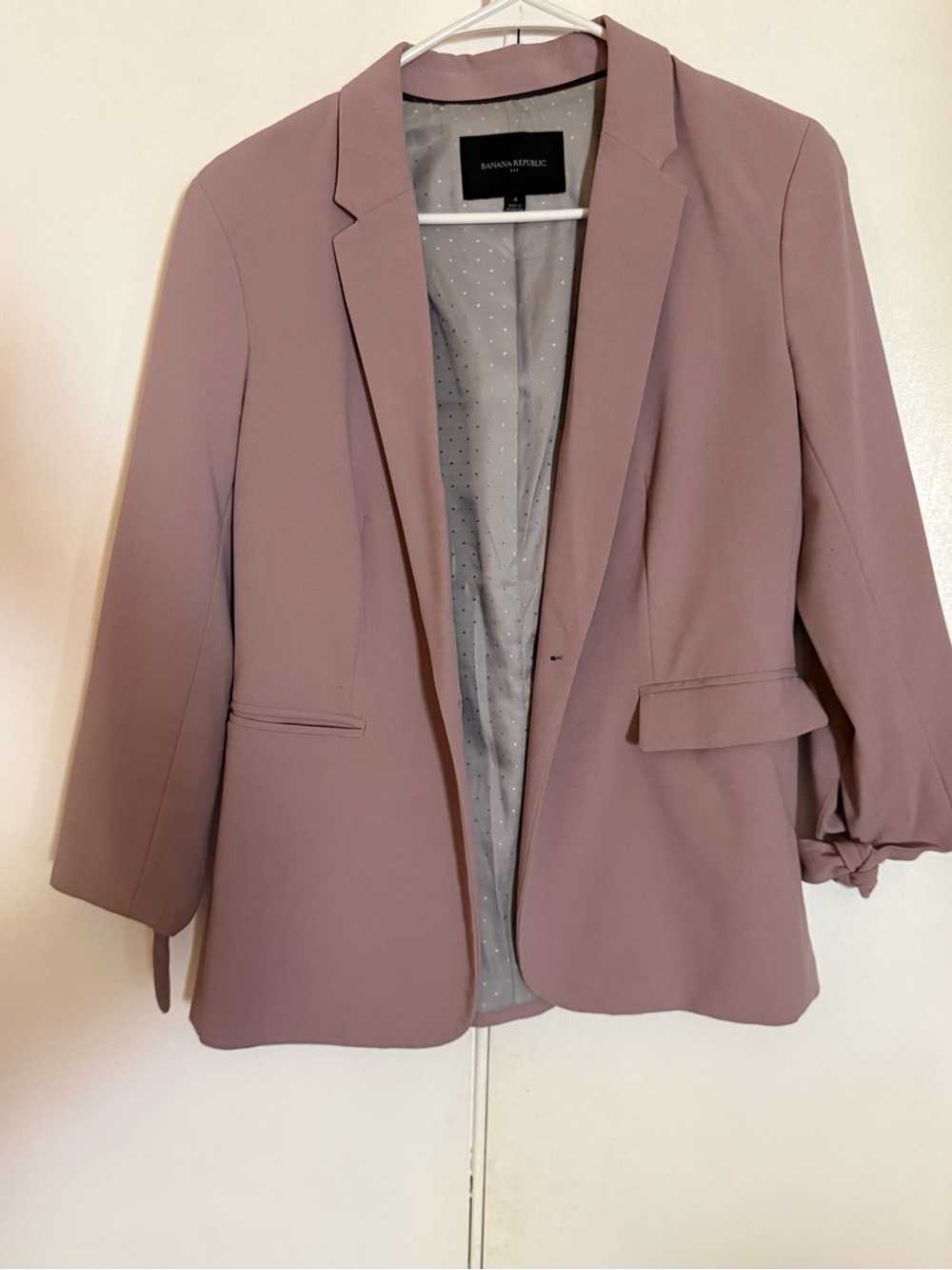 Banana Republic Dusty Mauve Tailored Blazer